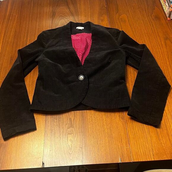 Black Corduroy Blazer Tailored Size Small Old Navy - Picture 7 of 8